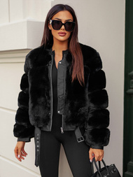 Ženska jakna črna OZONEE JS/11Z8080Z