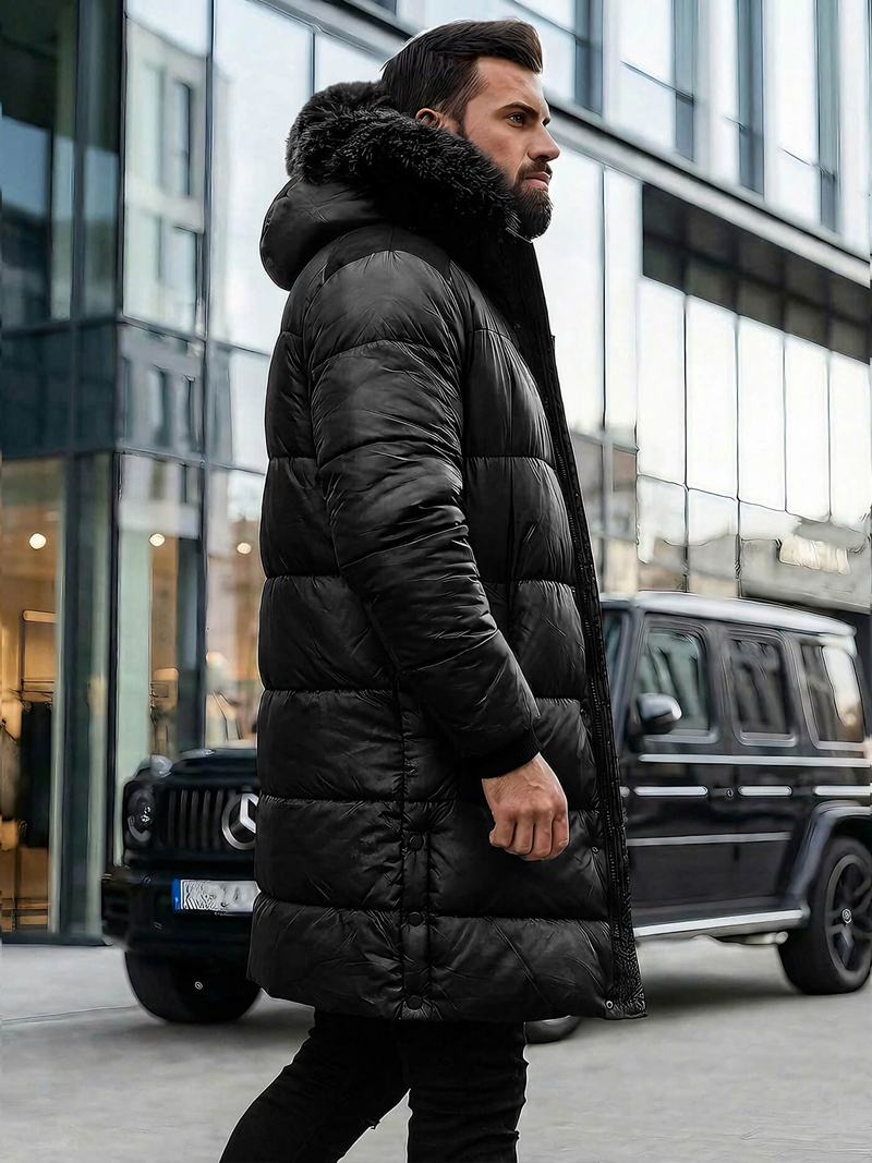 Moška zimska jakna črna OZONEE O/M800Z