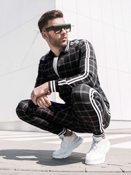 Komplet moški - jakna in hlače chino črni OZONEE DJ/5547