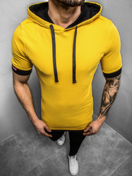 Moška majica s kapuco rumena OZONEE O/1273Z