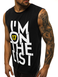 Moška majica brez rokavov črna OZONEE JS/KS2078