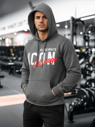 Moška jopa s kapuco grafitna OZONEE JS/8B1736/5