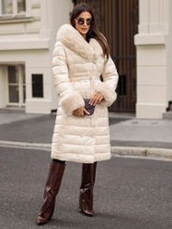 Ženski plašč bež OZONEE JS/5M3160/254/BZ