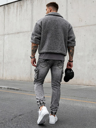 Moške kavbojke grafitne OZONEE O/E10017Z