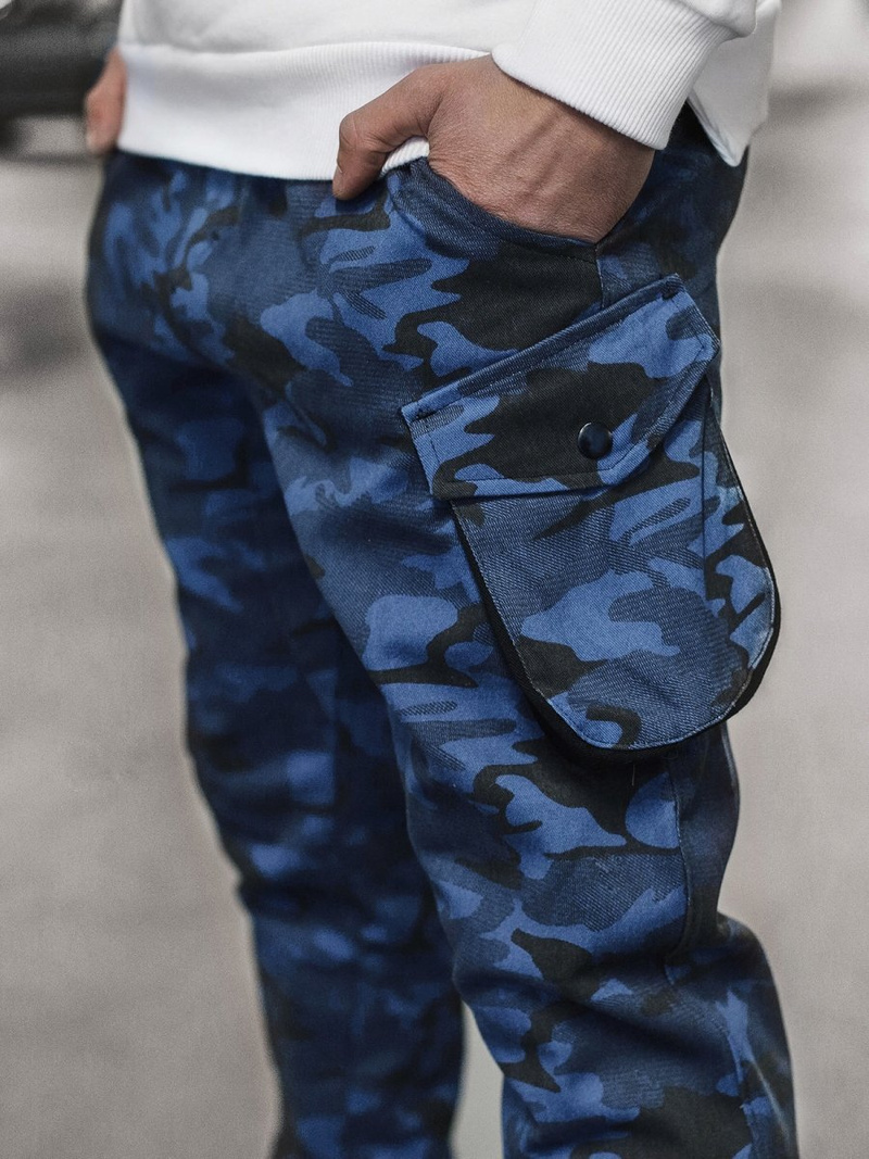 Moške hlače jogger mornarsko modre-maskirne OZONEE A/705