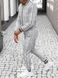 Komplet moški - jakna in hlače chino sivi OZONEE DJ/5548