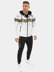 Moška trenirka belo-črna OZONEE O/HM685