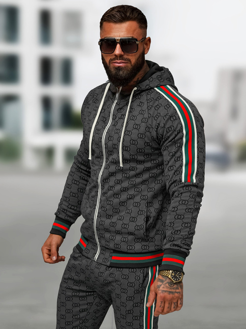 Moška trenirka črna OZONEE O/FF5111AB