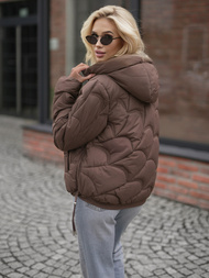 Ženska jakna čokolada OZONEE JS/5M3336/158Z