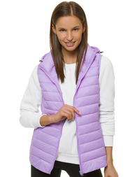 Ženski brezrokavnik s kapuco svetlovijolična OZONEE JS/M23039/37