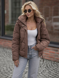 Ženska jakna čokolada OZONEE JS/5M3336/158Z