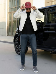 Moške kavbojke temno modre OZONEE O/JK2895AZ