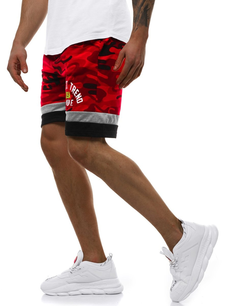 Moške kratke hlače rdeče OZONEE JS/KK300152