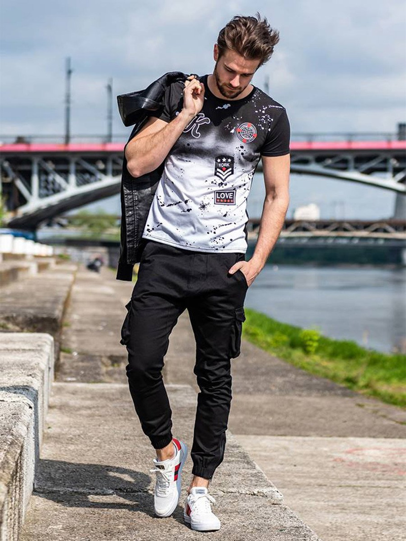 Moške hlače jogger črne OZONEE A/705