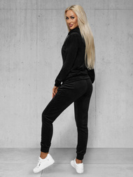 Ženski trenirka iz velurja črna OZONEE JS/8C1176/3