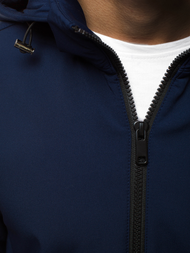Moška softshell jakna s kapuco mornarsko modra OZONEE JS/56008Z