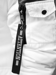 Moška zimska jakna belo-črna OZONEE O/5832/22Z