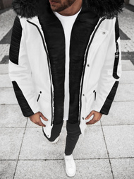 Moška zimska jakna belo-črna OZONEE O/5832/22