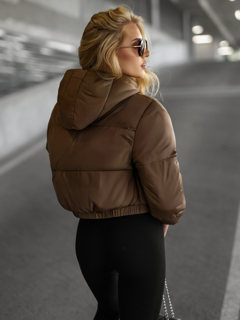 Ženska jakna čokolada OZONEE JS/5M3360/158