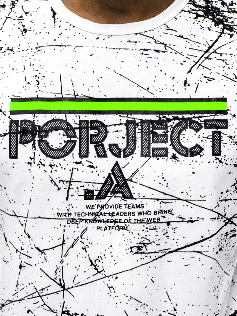 Moška majica bela OZONEE JS/SS10917