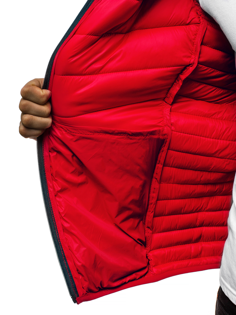 Moška prehodna jakna rdeča OZONEE JB/JP1137