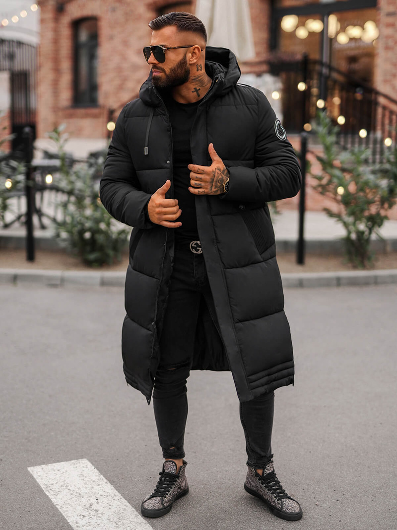 Moška zimska jakna črna OZONEE JS/19M1290/392