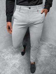 Moške hlače chino sive OZONEE DJ/55600S