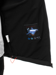 Moška softshell jakna s kapuco črno-oranžna OZONEE GE/12263Z