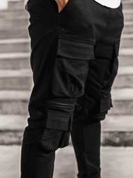 Moške hlače chino jogger črne OZONEE G/2787