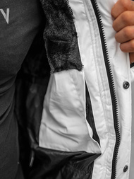 Moška zimska jakna bela OZONEE O/M798