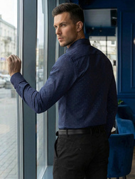 Moška srajca modra OZONEE V/V181Z