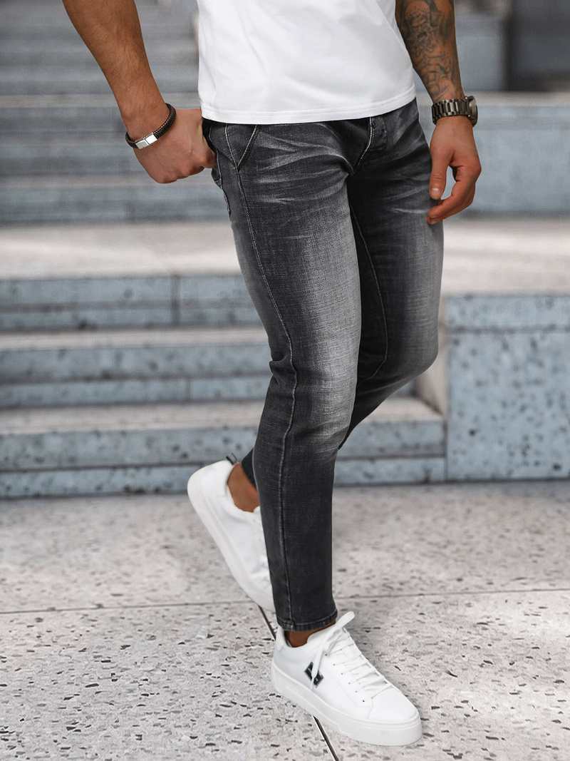 Moške Kavbojke Črne OZONEE NB/MP0091N