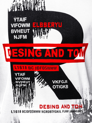 Moška majica bela OZONEE JS/KS1945