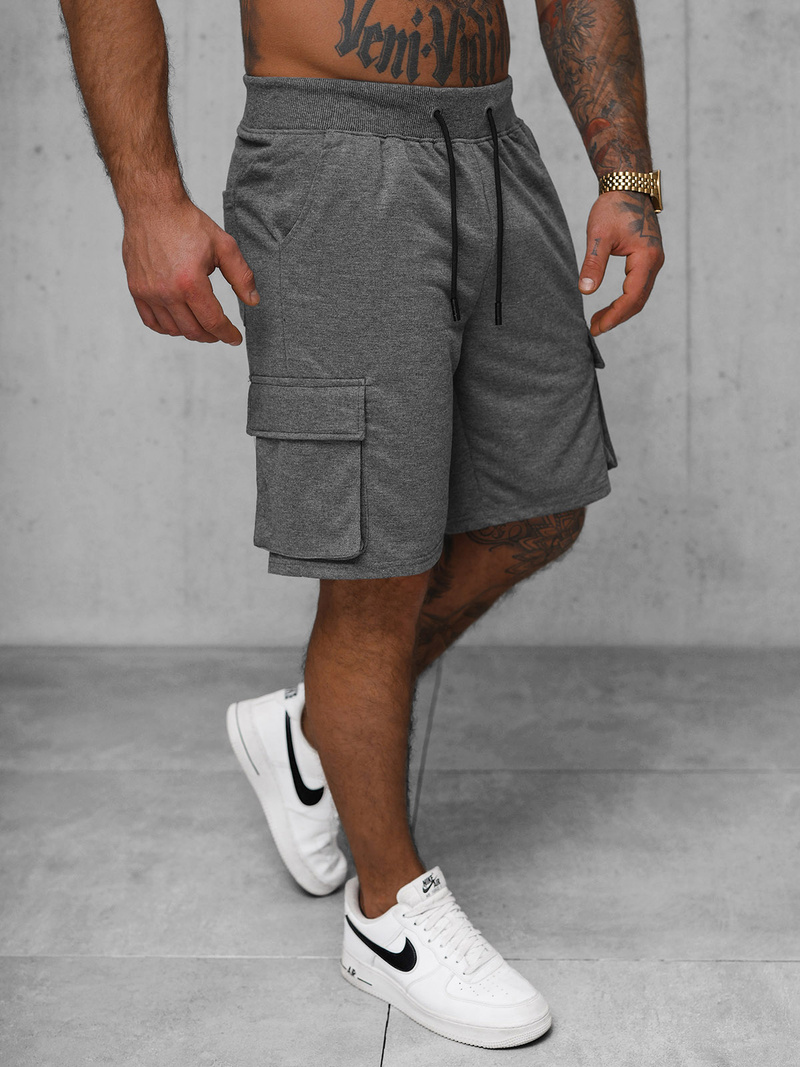 Moške športne kratke hlače grafitne OZONEE JS/8K1505/5