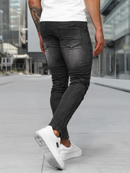 Moške kavbojke črne OZONEE NB/MP0142NZ