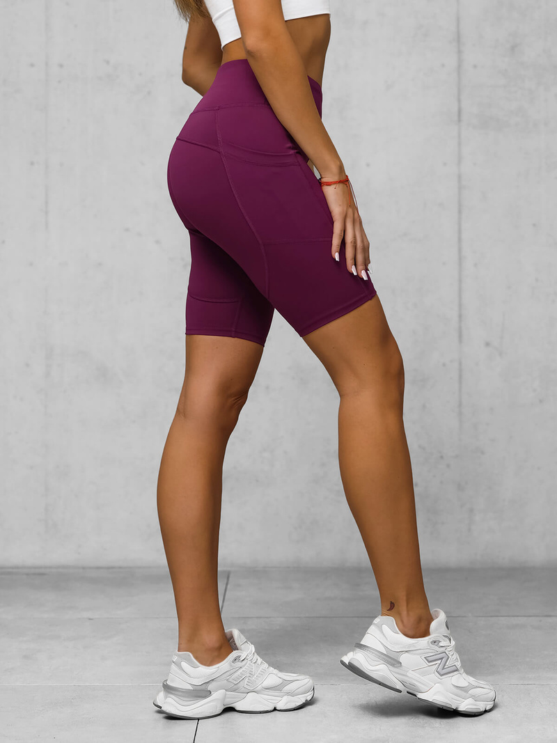 Kratke bordo ženske pajkice OZONEE JS/XY24003S