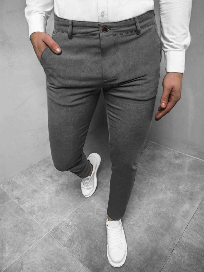 Moške kratke jeans hlače grafitne OZONEE DJ/5502