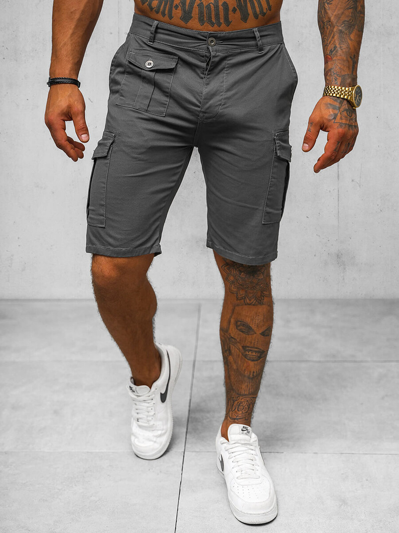 Moške Kratke Hlače Chino Grafitne OZONEE NB/MP0188GS