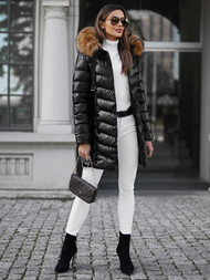 Ženska zimska jakna črno-rjava OZONEE JS/M778/392AZ