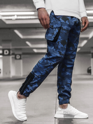 Moške hlače jogger mornarsko modre-maskirne OZONEE A/705