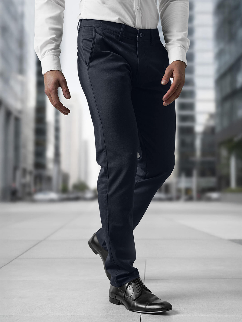 Moške hlače chino mornarsko modre OZONEE V/5100