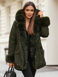 Ženska zimska jakna zelena OZONEE JS/16M9062/136Z