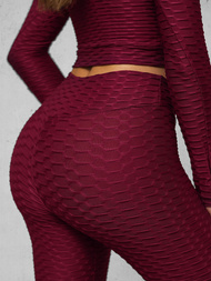 Ženski dvodelni komplet trenirka bordo OZONEE O/22060Z