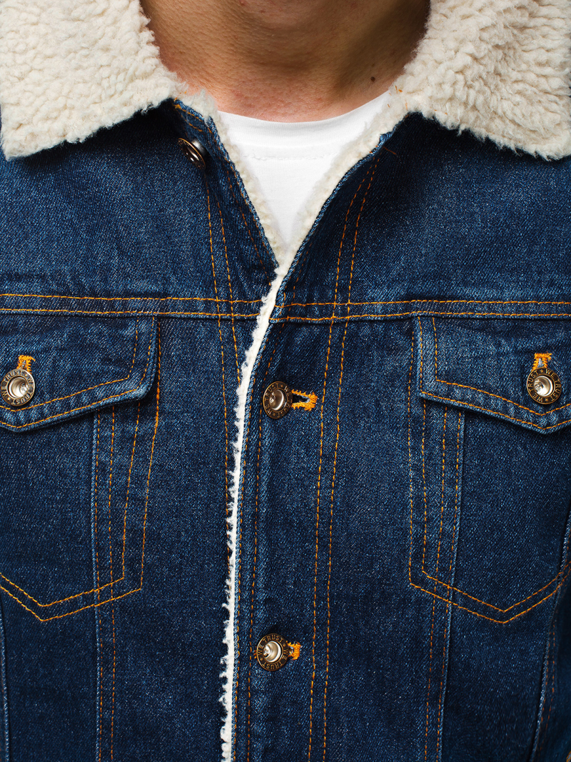 Moška jeans jakna modra OZONEE JB/JP1109