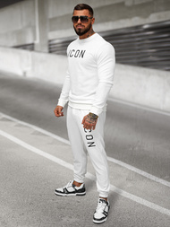 Moške športne hlače bele OZONEE O/D9125Z