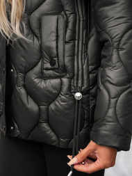 Ženska jakna črno-rjava OZONEE JS/5M3226/392A