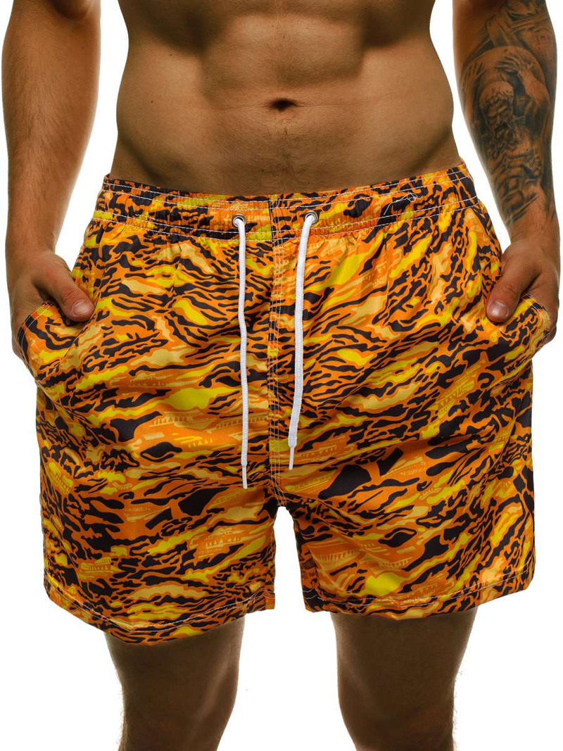 Moške kopalne kratke hlače oranžne OZONEE JS/ST072