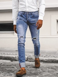 Moške kavbojke morska OZONEE NB/MP0126B