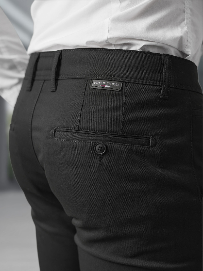 Moške hlače chino črne OZONEE V/6545