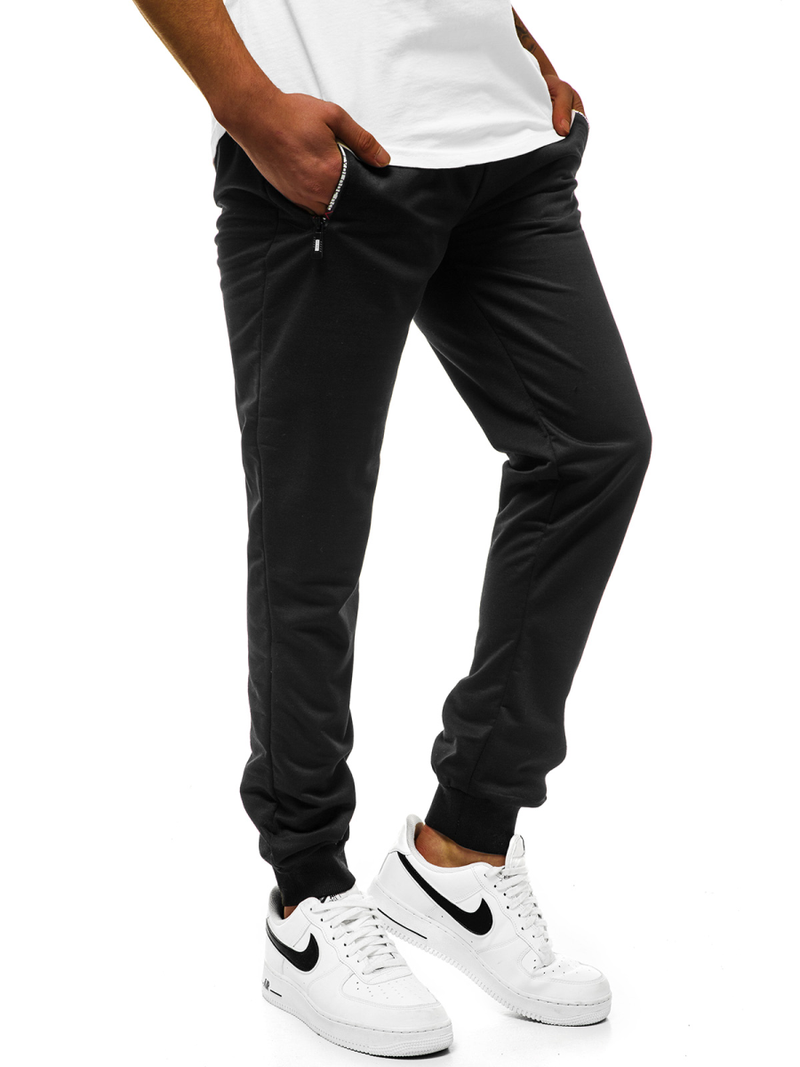 Moške športne hlače črne JS/XW006S